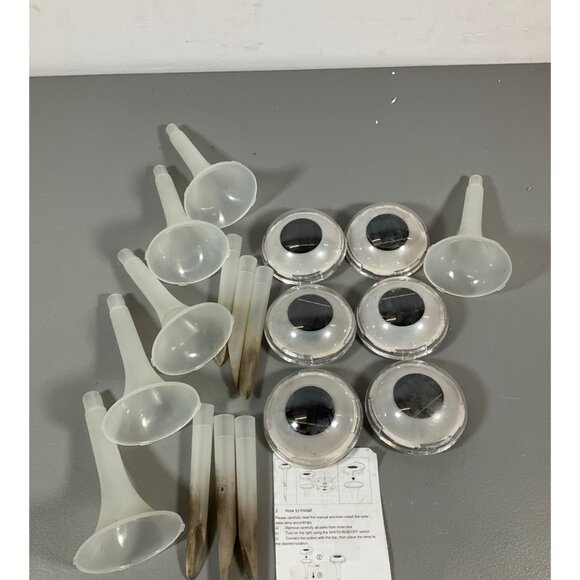 pearlstar Solar Mushroom Garden Lights 6-Pack, LED Pathway Outdoor Waterproof, C - Picture 6 of 7